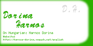 dorina harnos business card